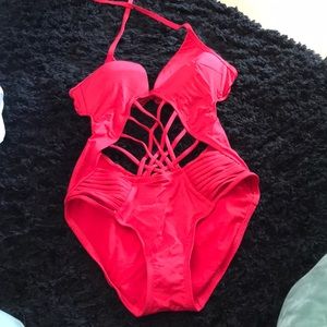 Red swimsuit